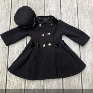 Toddler girl winter dress coat. Size 24mo